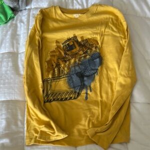 Yellow Long Sleeve Shirt with Graphic